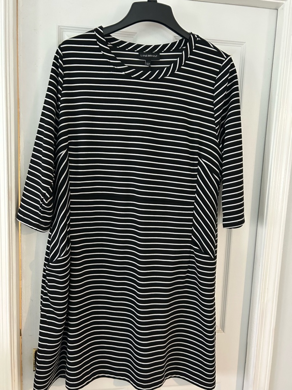 Lane Bryant Black and White Striped Top